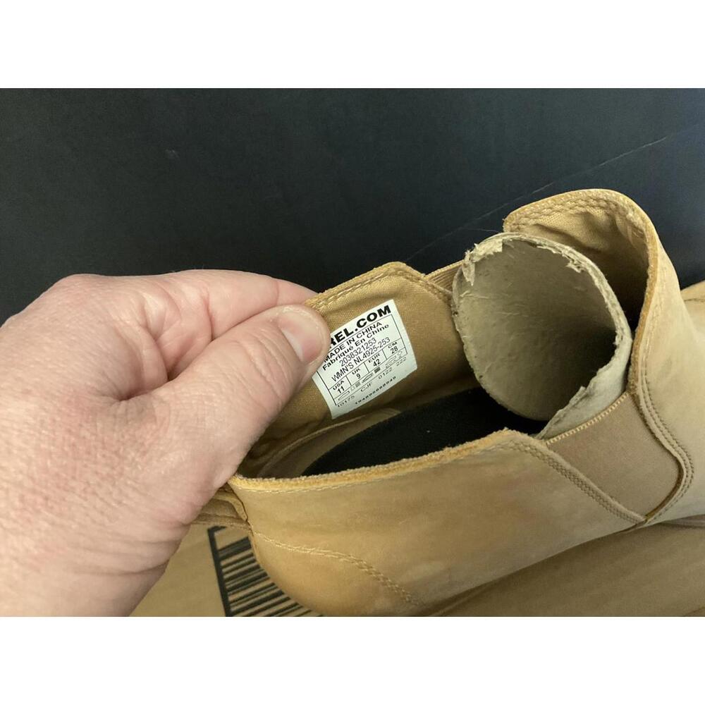 New! Womens Sorel Evie Chelsea Tan Leather Ankle Boots. Size 11. Nice Boots!!! - Picture 6 of 10